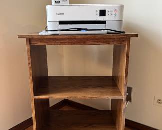 Canon Printer and Printer Cart on Casters 