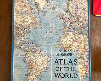 HUGE Vintage (1968) National Geographic World Atlas Hardcover with Case 
