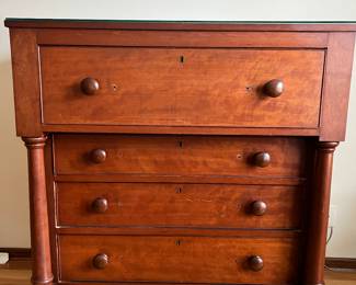 Late 19th Century (Cherry?) Empire Handmade Dresser Chest of Drawers