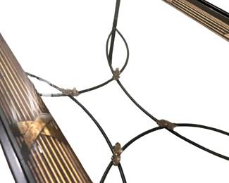 Iron Coffee Table with Glass Top