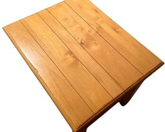 Light Wood Side Table with Drawers