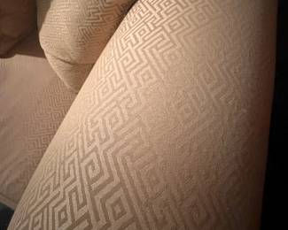 Greek Key Sofa with Rolled Arms