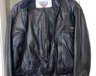 riding leather jacket set