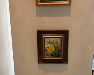 Three small vintage oil paintings