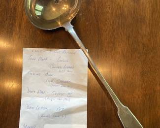 sterling silver ladle circa 1817