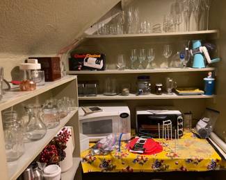 more glassware and kitchen items