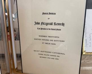 original funeral services invitation 1963 (there are two of these)
