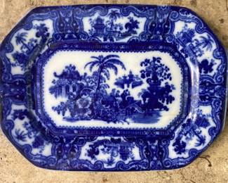 Antique flow blue piece