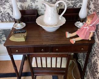 vintage desk and chair