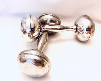 STERLING AND PEWTER RATTLES 