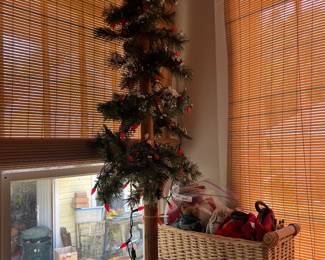 Christmas tree , nativity and Christmas decorations