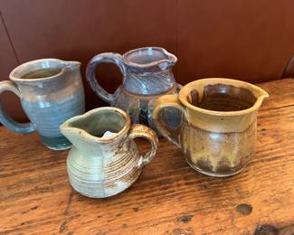 Studio Pottery creamer pitchers 