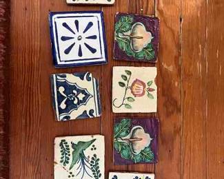 Vintage hand made tiles
