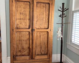 Pine Armoire with forged iron hardware