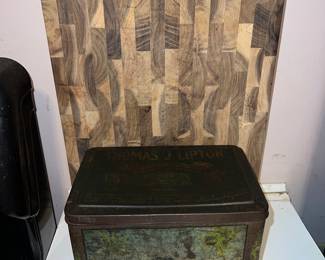 Antique Lipton Tea Tin
Thick wood carving board
