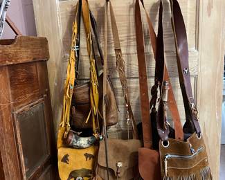 Collection of leather bags