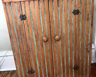 Wonderful antique  bead board jelly cupboard 
