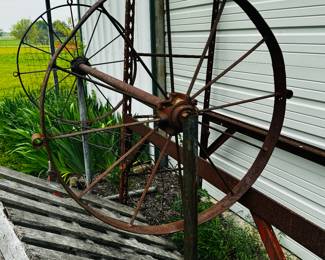 Old wagon wheels 