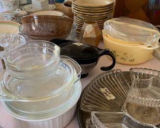 Vintage Pyrex and corningware