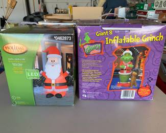 Christmas Blow Ups - Santa and Grinch