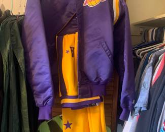 1985 LA Lakers warm up Jacket and Pants