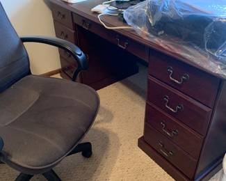 Desk, Office Chair, Printer