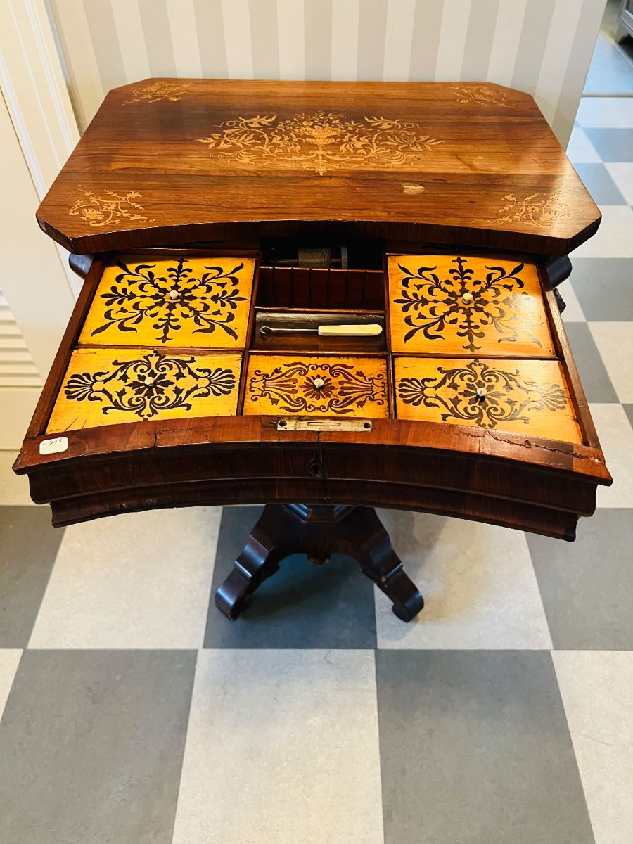 Antique Mahogany sewing table 