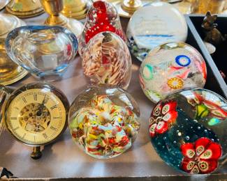 Glass paperweights 
