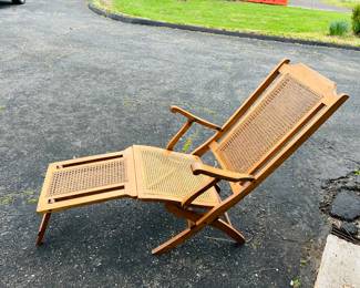 Antique deck chaise lounge chair