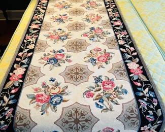 Hand woven brocade wool rug (One of many wool rugs in the home) 