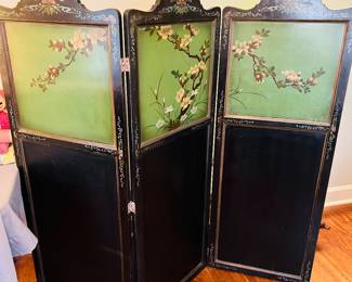 Hand painted antique wall screen
