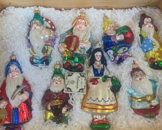 Kurt Adler Snow White and Seven Dwarfs ornaments in original box