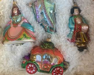 Kurt Adler Cinderella ornaments in original box
