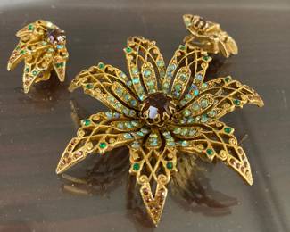 “ART” - designer brooch and earrings