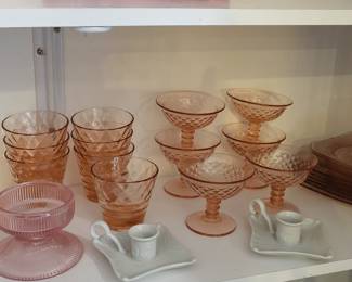 DEPRESSION GLASS Pink Glass