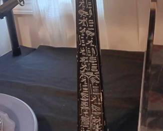 Egyptian Hand Carved Obelisk Natural Stone