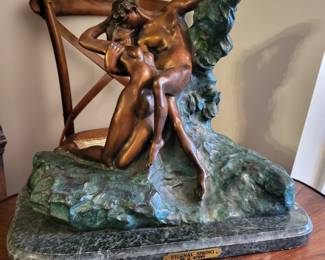 BRONZE WITH MARBLE BASE ' ETERNAL SPRING' BY A. RODEN