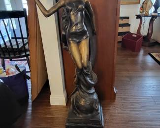 LARGE 43 INCHES BRONZE BY GUIRANDE  GODDESS OF THE MOON