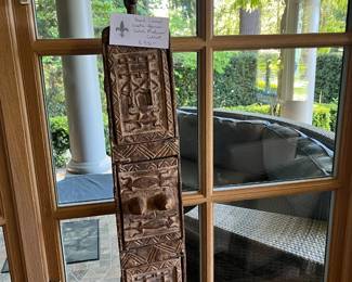 $350. Hand Carved African Tribal Medicine Cabinet