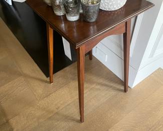 $180. A small occasional table.  17 inches square by 27 inches high.Available during  online beginning sale beginning Wednesday, May 8th at 8am and ending Thursday May 9th at 4pm.   Click on message seller to let us know you want to purchase it and we will reply with next steps.