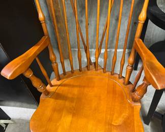 $90. Pair of early American chairs from Carl Forsland & Sons.  25"w x 21.5" d x 37"h  Available during  online beginning sale beginning Wednesday, May 8th at 8am and ending Thursday May 9th at 4pm.   Click on message seller to let us know you want to purchase it and we will reply with next steps.