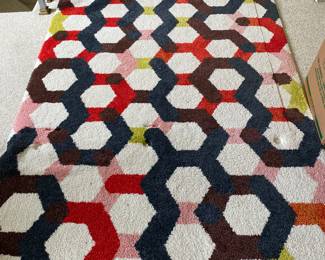 $60. Ikea Geometric rug .  5'3 x 7' 7".  Available during  online beginning sale beginning Wednesday, May 8th at 8am and ending Thursday May 9th at 4pm.   Click on message seller to let us know you want to purchase it and we will reply with next steps.