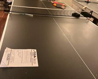 $90. Stiga "Shadow" ping pong table.  Available during  online beginning sale beginning Wednesday, May 8th at 8am and ending Thursday May 9th at 4pm.   Click on message seller to let us know you want to purchase it and we will reply with next steps.