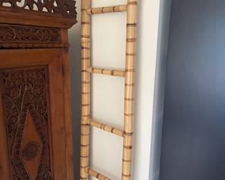 $140 Five rung bamboo display ladder. 16 inches wide by 2 inches deep by 78 inches high.  Available during  online beginning sale beginning Wednesday, May 8th at 8am and ending Thursday May 9th at 4pm.   Click on message seller to let us know you want to purchase it and we will reply with next steps.