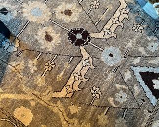 Another photo of the Michaelian and Kohlberg wool rug.  14’ x 17’.