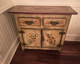 $240. Painted two drawer cabinet.  39"w x 16"d x 35.5"h.  Available during  online beginning sale beginning Wednesday, May 8th at 8am and ending Thursday May 9th at 4pm.   Click on message seller to let us know you want to purchase it and we will reply with next steps.