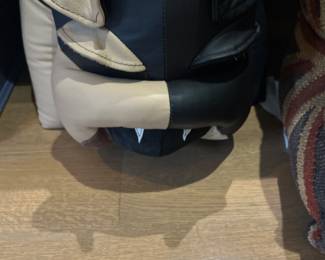 Reiners Original Ottomans Bulldog face view.  Originally $399. 26" l.  