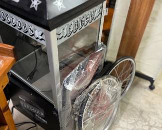 $240.  Great Northern Popcorn Company popcorn machine brand new.  Available during  online beginning sale beginning Wednesday, May 8th at 8am and ending Thursday May 9th at 4pm.   Click on message seller to let us know you want to purchase it and we will reply with next steps.