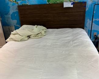 $540 William Sonoma  Home  Mateo queen  platform bed.   Bed frame is 65 1/2 inches wide by 84 inches deep by 47 inches high. Originally $1,100.  Available during  online beginning sale beginning Wednesday, May 8th at 8am and ending Thursday May 9th at 4pm.   Click on message seller to let us know you want to purchase it and we will reply with next steps.