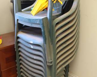 Stackable chairs - a lot of those will be for sale